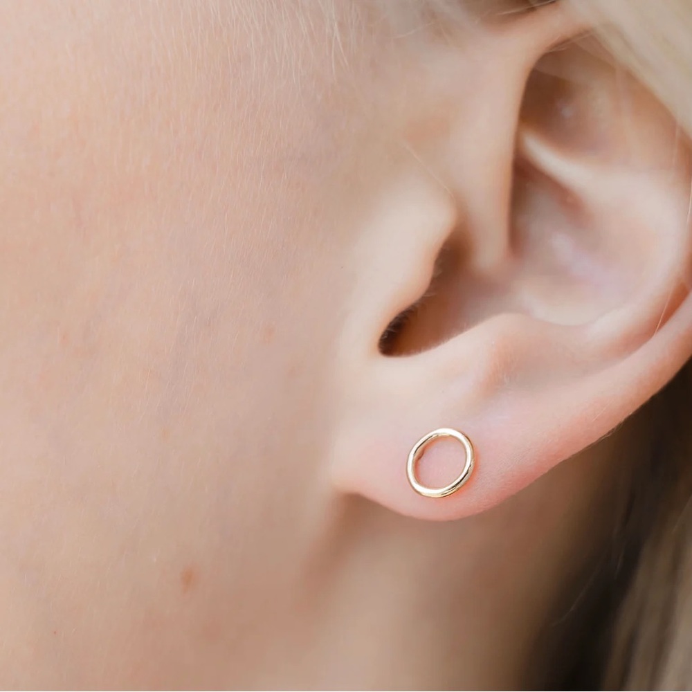 Gold Hoop Earrings - Picture 8 of 8
